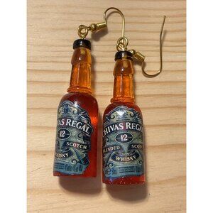 Chivas Regal Scotch Whisky Bottle Earrings